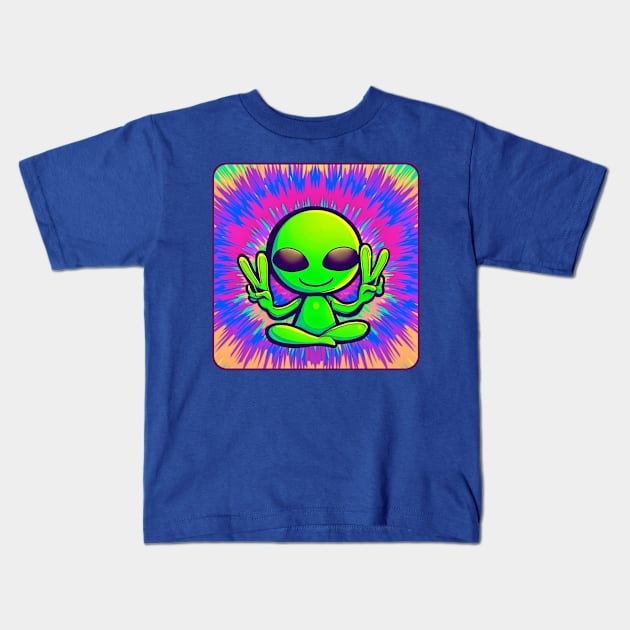 Psychedelic Alien Kids T-Shirt by ARTWORKandBEYOND